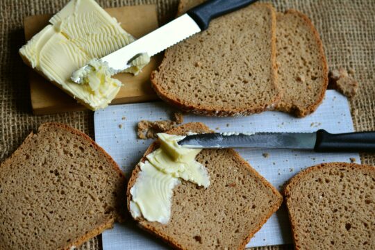 loaf, butter, butter bread, whole grain bread, bread slices, lubricate, nourishment, fat, carbohydrates, food, loaf of bread, disc, wheat, meal, fat, fat, fat, fat, fat, carbohydrates, carbohydrates, carbohydrates, carbohydrates